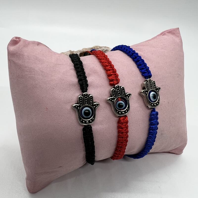 Hamsa Braided Drawstring Bracelet