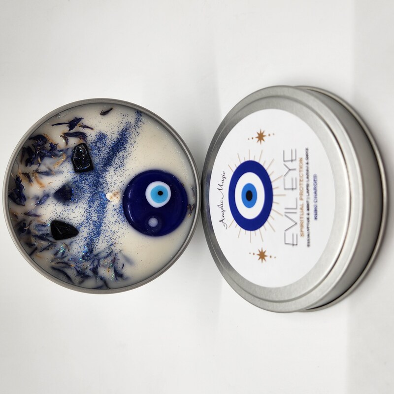Evil Eye Crystal Candle